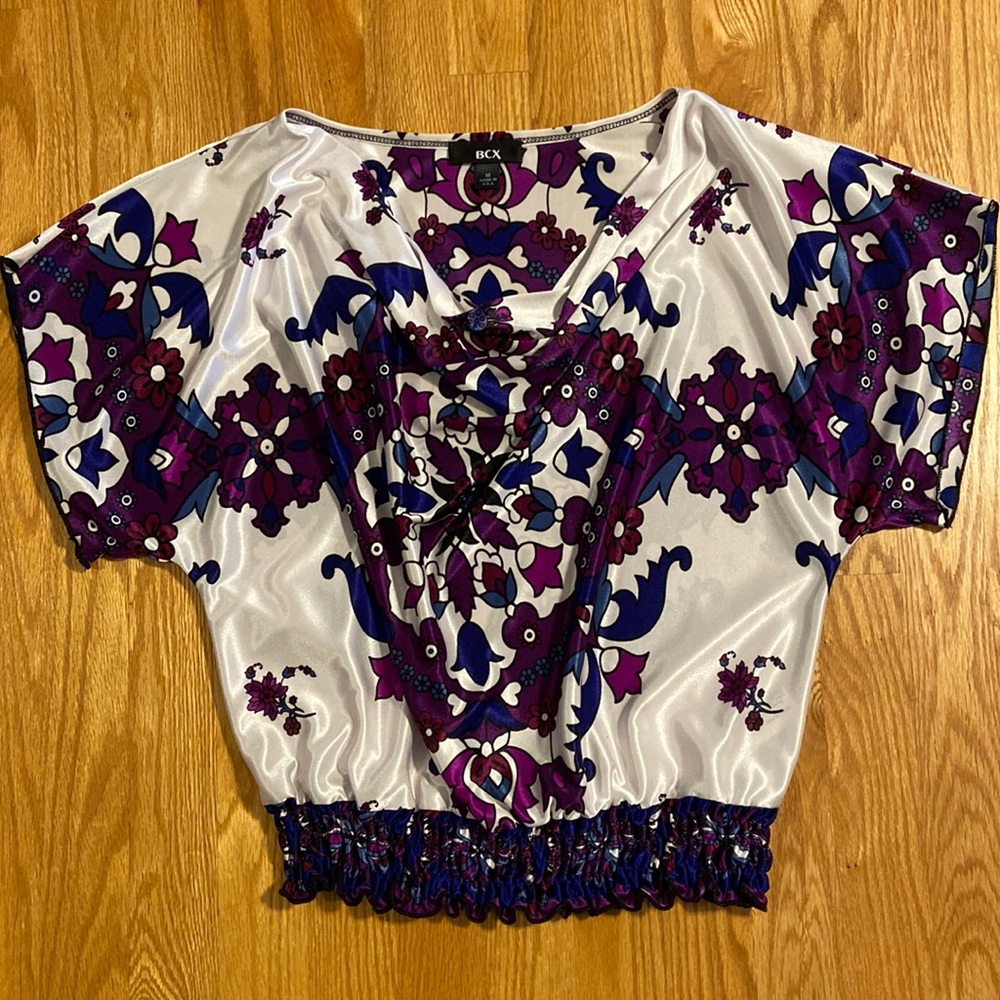 Fun cowlneck top